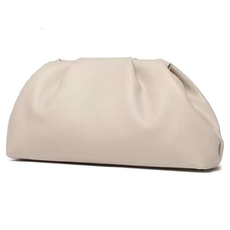 New Knitted Striped Clutch Work Cloud Large Capacity Daily Versatile Cosmetic Clip Bag for Women