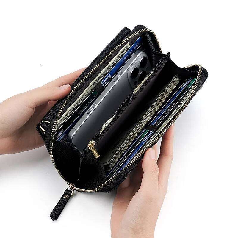 Multifunctional Genuine Purse Bag 2025 New Card Holder Women Wallet Fashion Ladies Real Cow Leather Clutch