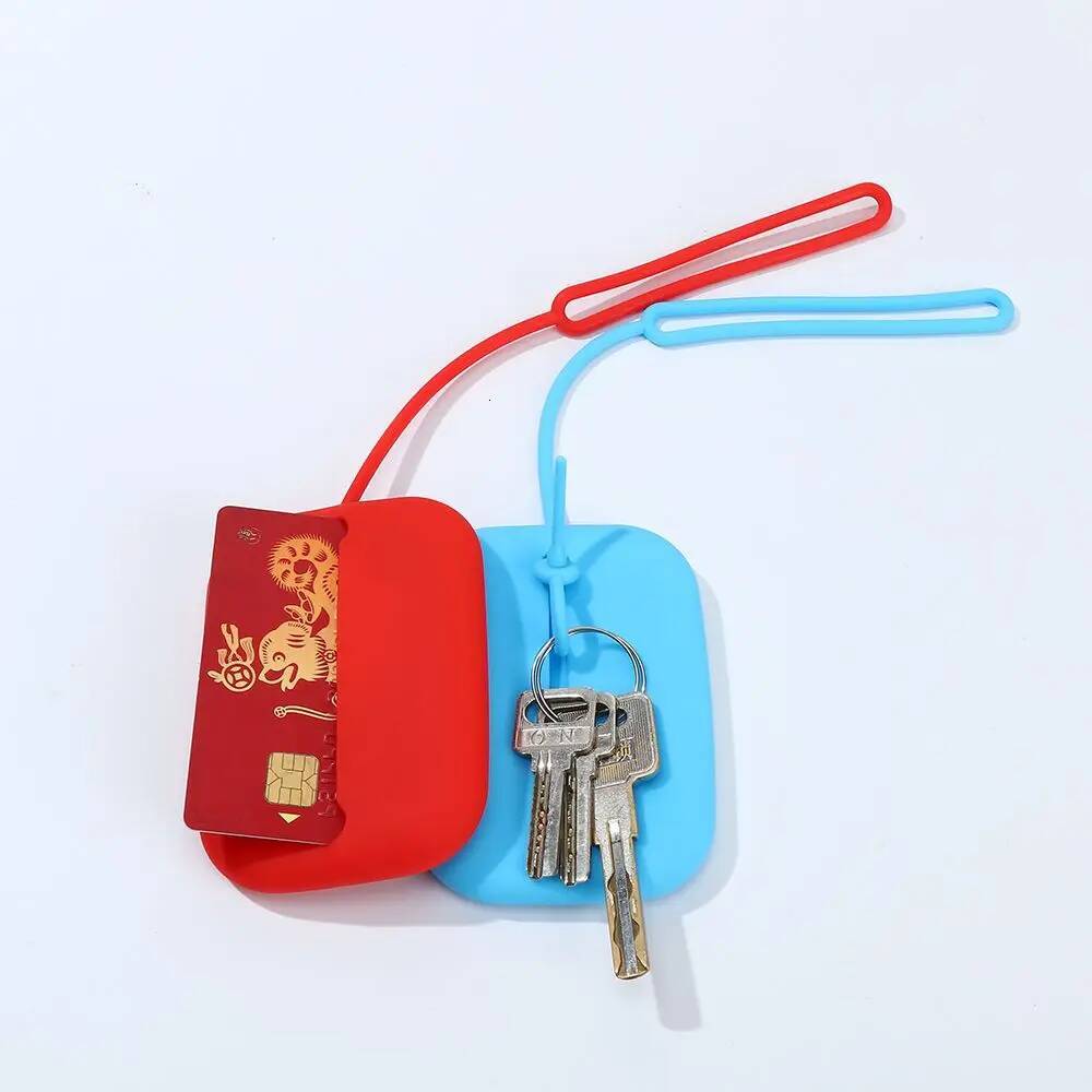 Hot New Creative gift case, multi-function drawstring keychain, environmentally friendly silicone key case