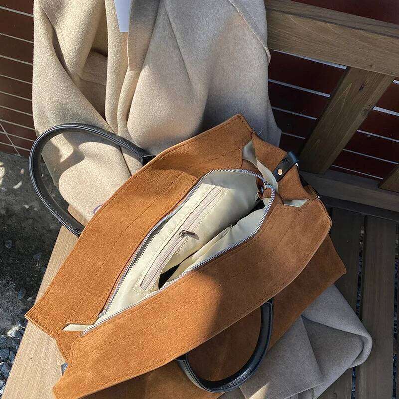 CGCBAG Korean Fashion Lage Capacity Women's Tote Casual Brand Shoulder Bag Nubuck PU Leather Female Designer Handbags