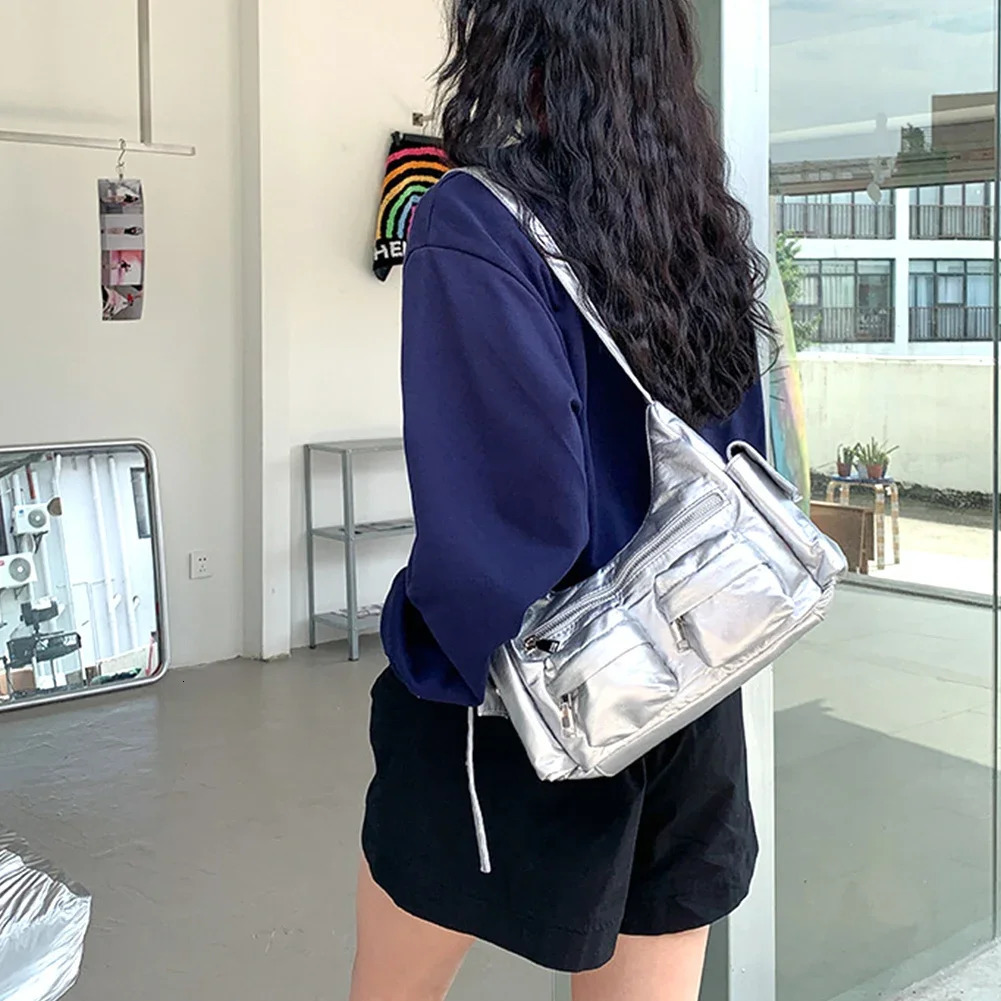 Large Capacity Sling Bags Womens Multi-Pocket Satchel Leather Retro Commuting Shoulder Bag Ladies Solid Versatile Crossbody Bag 250715