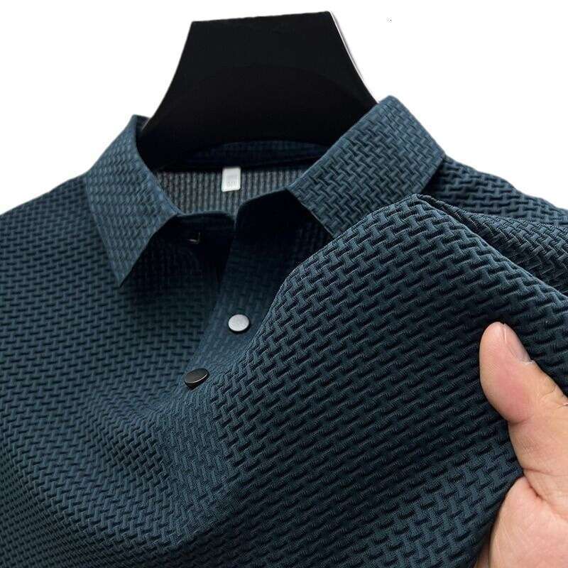19+0.5 Summer 2023 New Men's Business Casual Polo Shirt with Turn-down Collar
