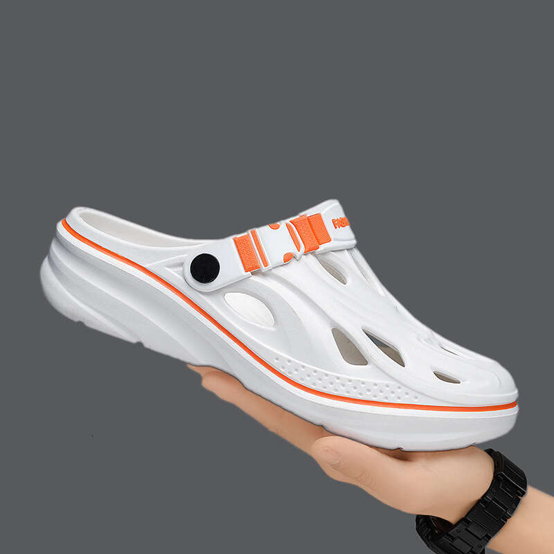 Summer New Men's Outdoor Casual Driving Beach Sandals Cushioned Non-Slip Closed-Toe Slippers Clogs for Men