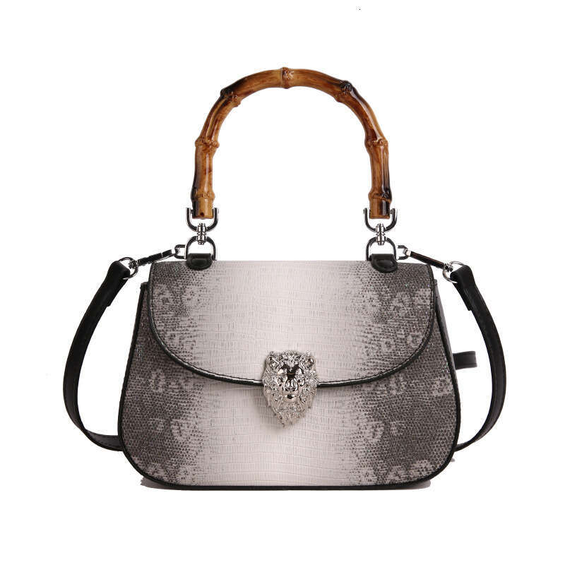 High-end Bamboo Handbag for Women 2025 New Fashion Trend Single Shoulder Crossbody Saddle Bag