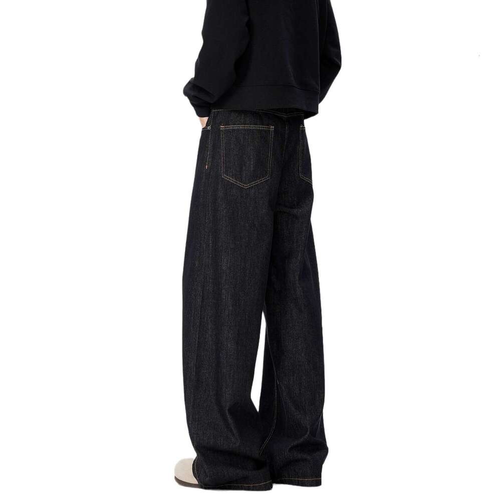 American Style Cleanfit Wide-Leg Jeans for Men, Trendy Brand New Loose Fit Straight-Leg Casual Floor-Length Pants