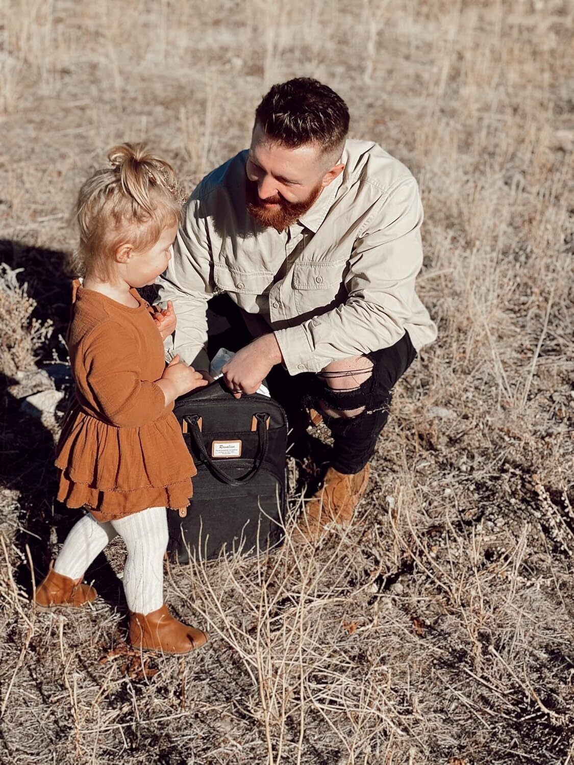 DHYMX RUVALINO Diaper Bag Backpack, Multifunction Travel Pack Maternity Baby designer bag Changing Bags, Large Capacity, Waterproof, Black