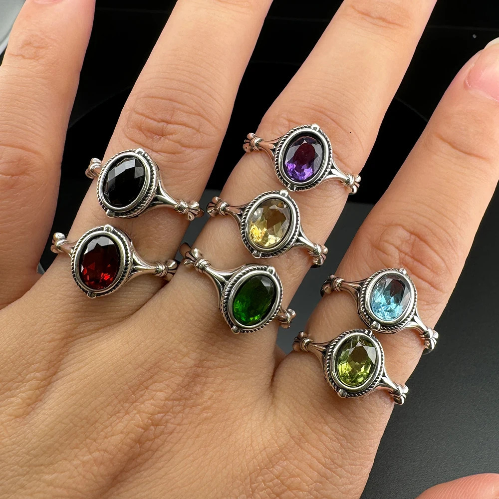 Exquisite S925 Silver Ring Natural Colored Ore Amethyst Jade Womens Ring Jewelry Womens Open Ring Sparkling Wedding Accessorie 250716