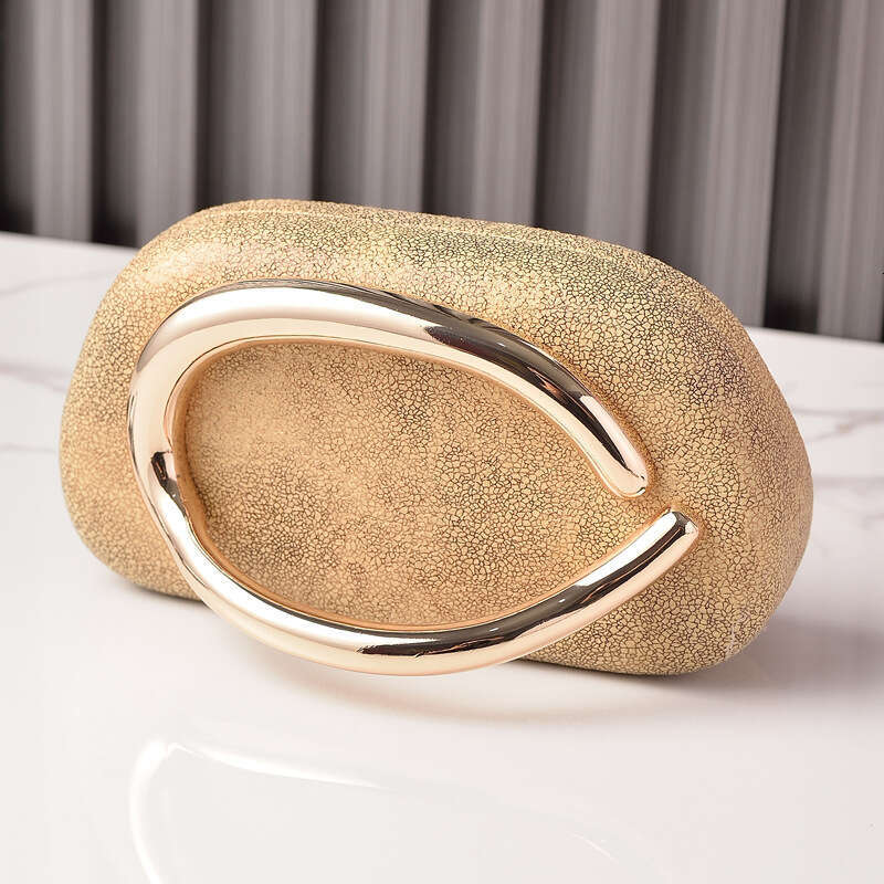 2025 New Hot-Selling Metal Handle Evening Bag Gradient Color PU Clutch High-End Feel