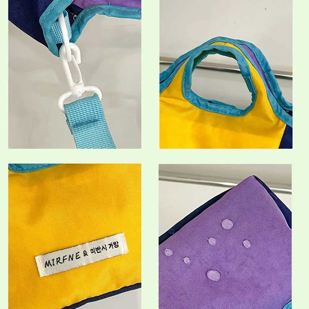 Sweet Korean Style Nylon Shoulder Bag Cloth Lightweight Small Crossbody Bag Waterproof Handbag Eco friendly Storage Bag Travel Y250719