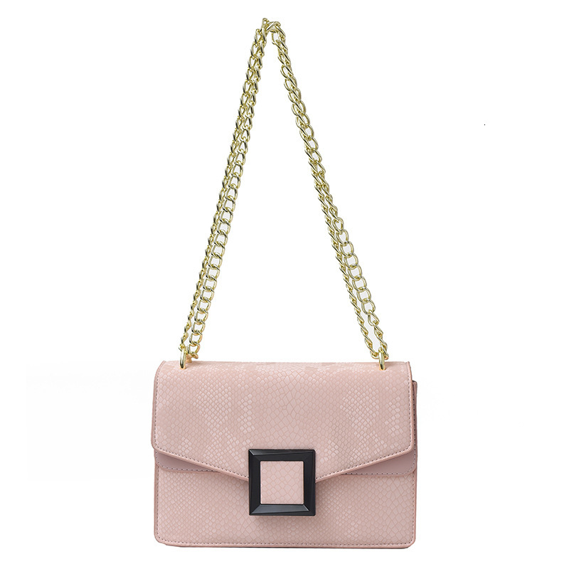 Luxury Brand Designer Bag 2025 New Fashion Textured Chain Shoulder Crossbody Bag Retro Snake Pattern Causal Bag