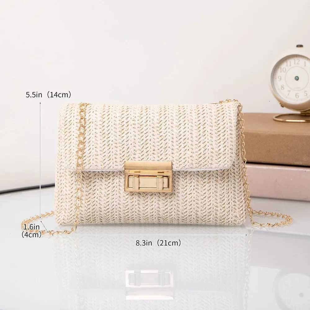 Fashion Straw Shoulder Bag Handmade High Capacity Clutch Handbag Woven Beach Bag Women Y250719