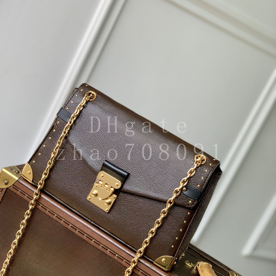 Coated Canvas Leather Designer Shoulder Bag 27CM Diamond quality Handbag Luxury Chain Bag With box LT04A1