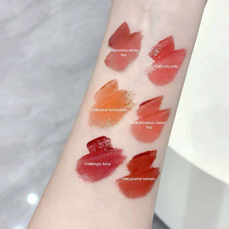 Gege Bear Pink Veet Matte Lip Cream Black Rabbit Water light glaze matte mirror pendant lipstick lip gloss X250720