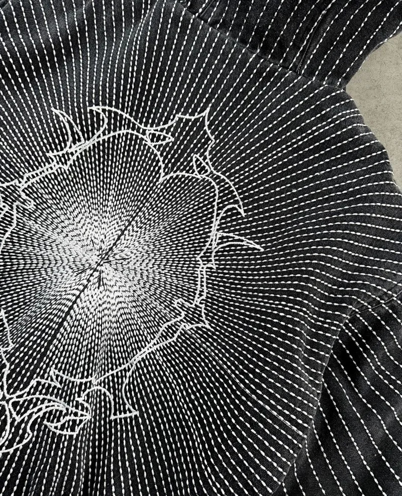 High Street Trendy Jacket Gothic Punk Harajuku Embroidered Zipper Hoodie Men Hip Hop Retro Casual Oversized Sweatshirt 250714