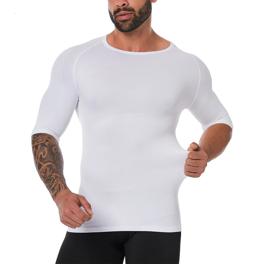 Seamless Compression Shirt Tank Tops Mens Shapewear To Hide Gyno Flatten Stomach Body Shaper 250716