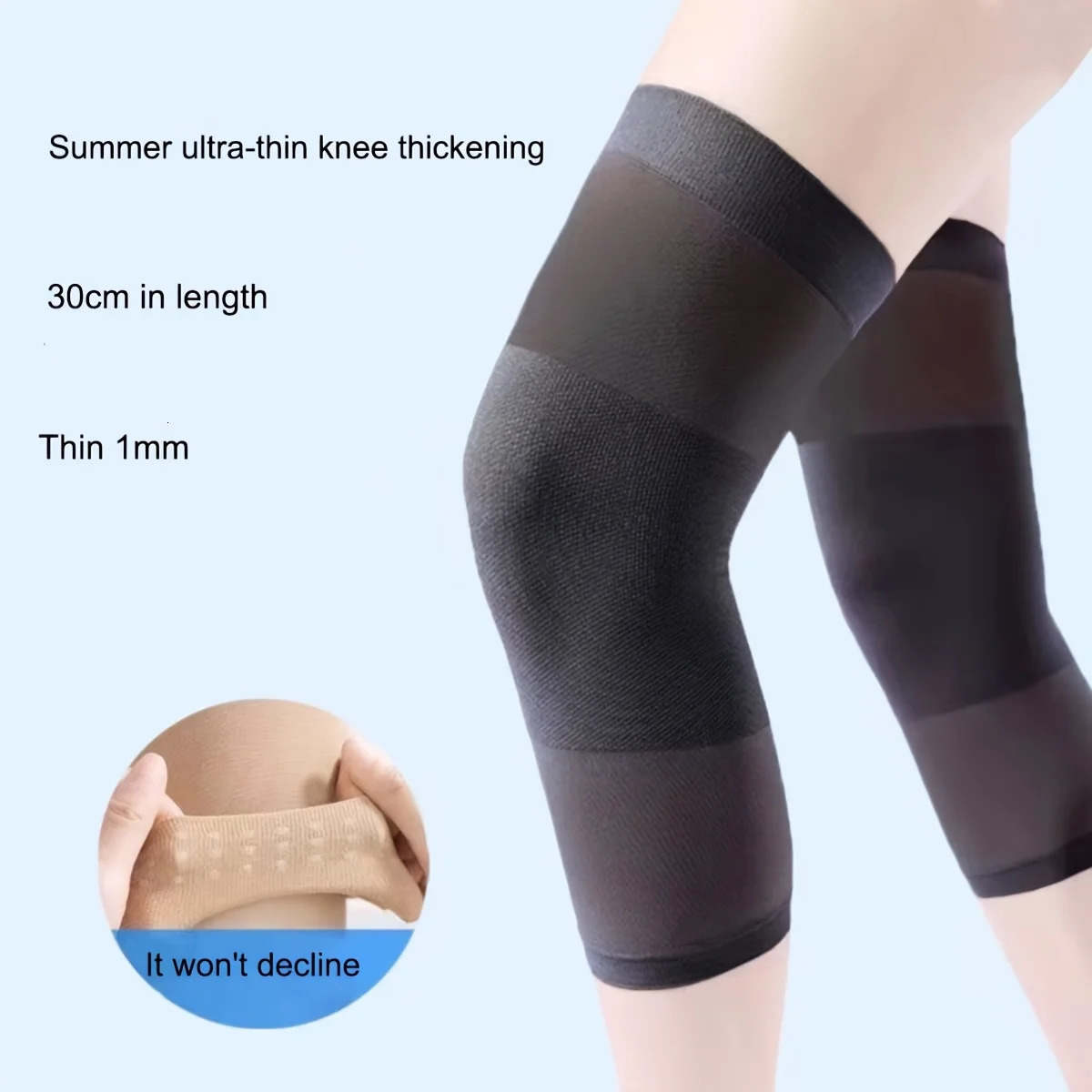 1 Pair WomenS Thin Knee SleevesLightweight Summer Pads for Sports 250708