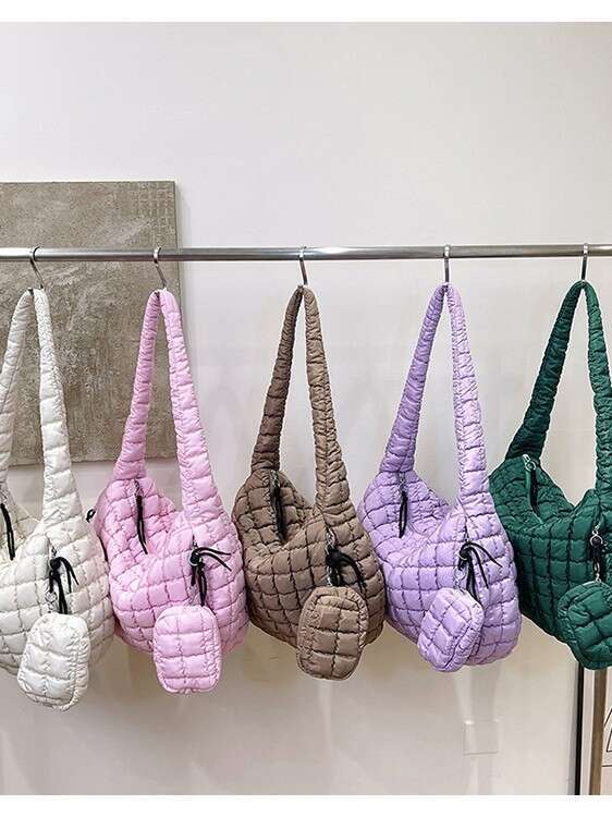 Pleated Cloud Fashion Single Shoulder Crossbody Dumpling Large Capacity Down Cotton Underarm Women's Bag