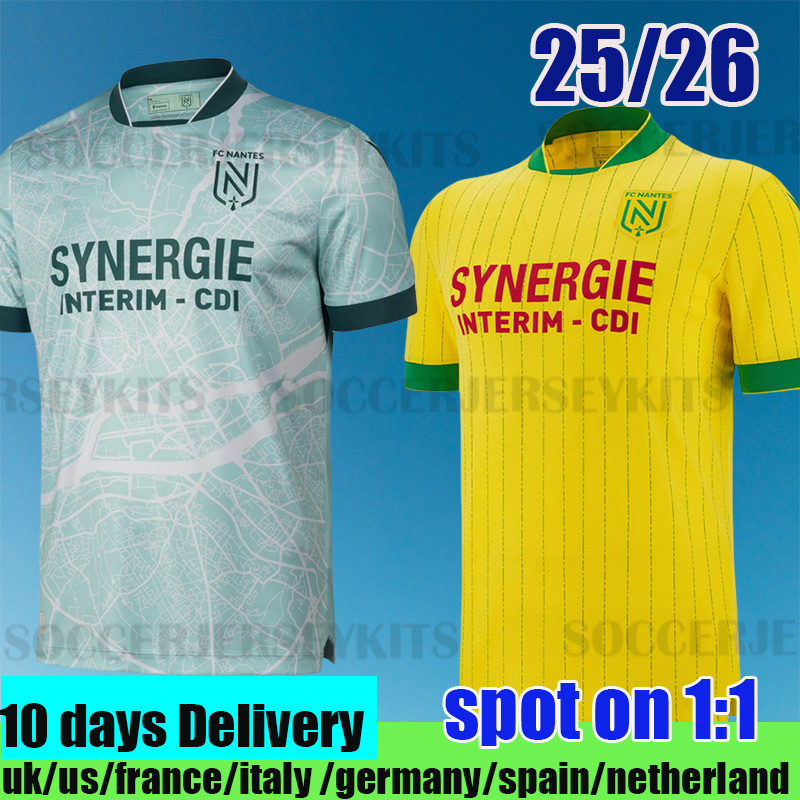 25 26 new season Nantais Maillots FC Nantes home away enfant Etoile soccer jerseys ABLINE COCO SIMON football shirt men kids maillot de foot 2025 2026