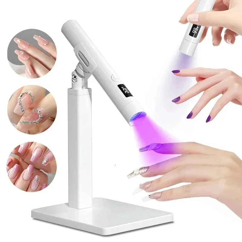 Professional Nail UV LED Lamp Desk With Display Rechargeable Portable Mini Nail Dryer Stand UV Lamp for Nails Art Removable 250716