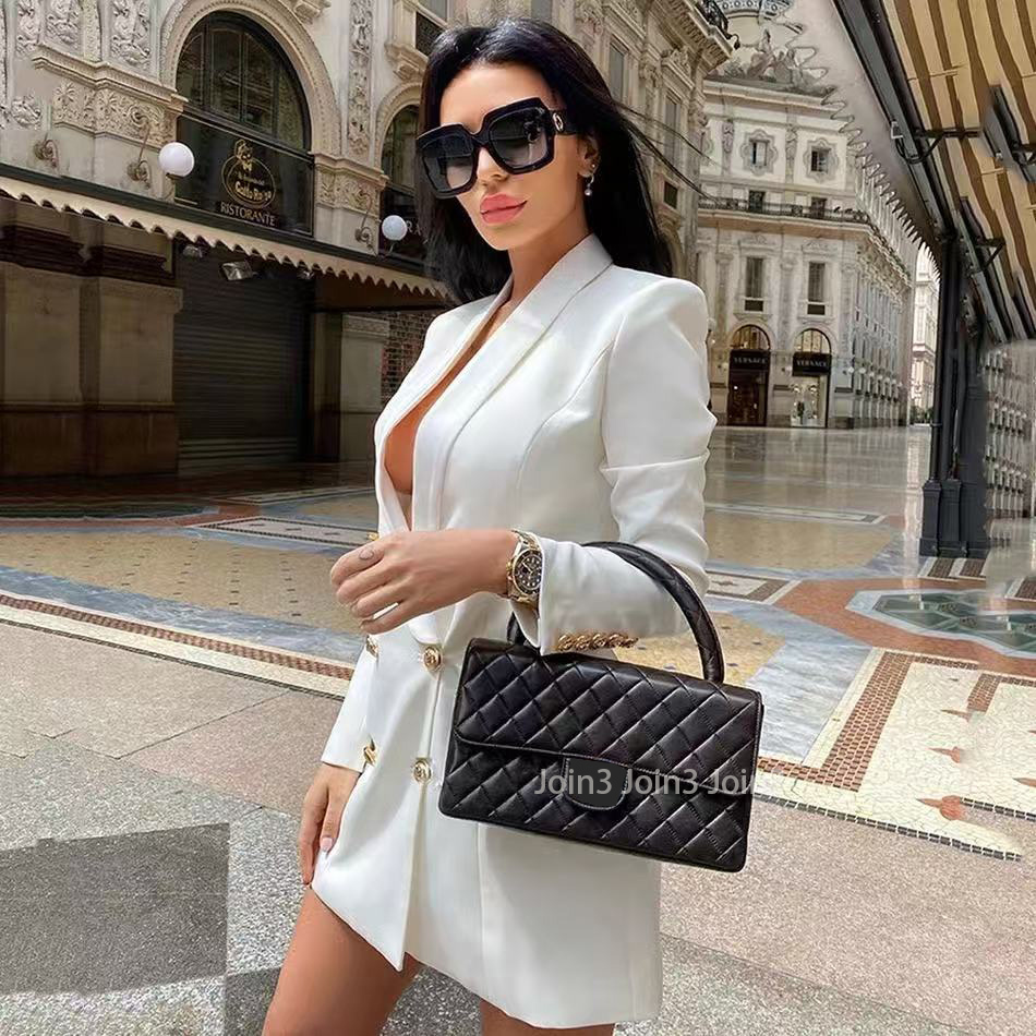 Spring Autumn Solid Blazer For Women Pink Sexy Long Sleeve Double-Breasted Slim Coat Top Female Fashion Clothes New Trench Coats