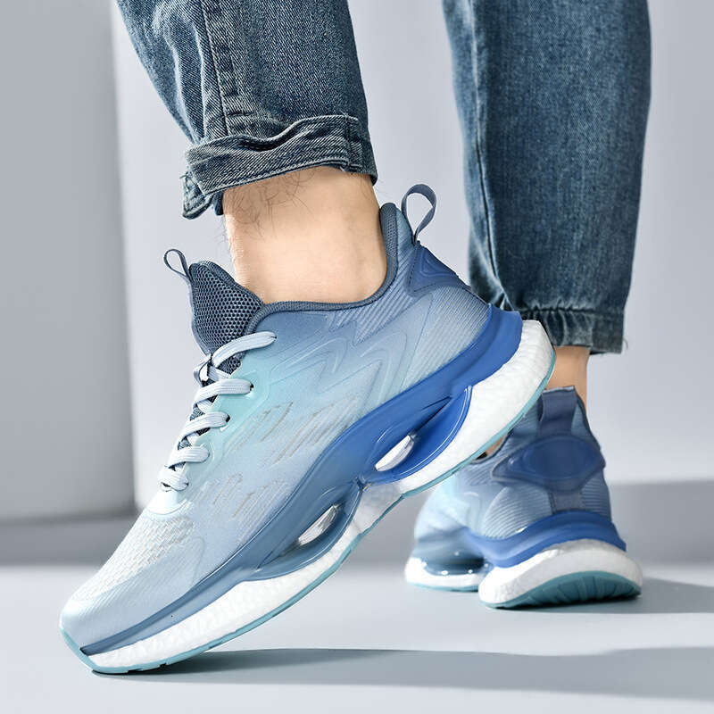 2025 Four Seasons New Mesh Night Light for Men Shock Absorption Soft Sole Middle School Entrance Exam Sports Student Professional Running Shoes