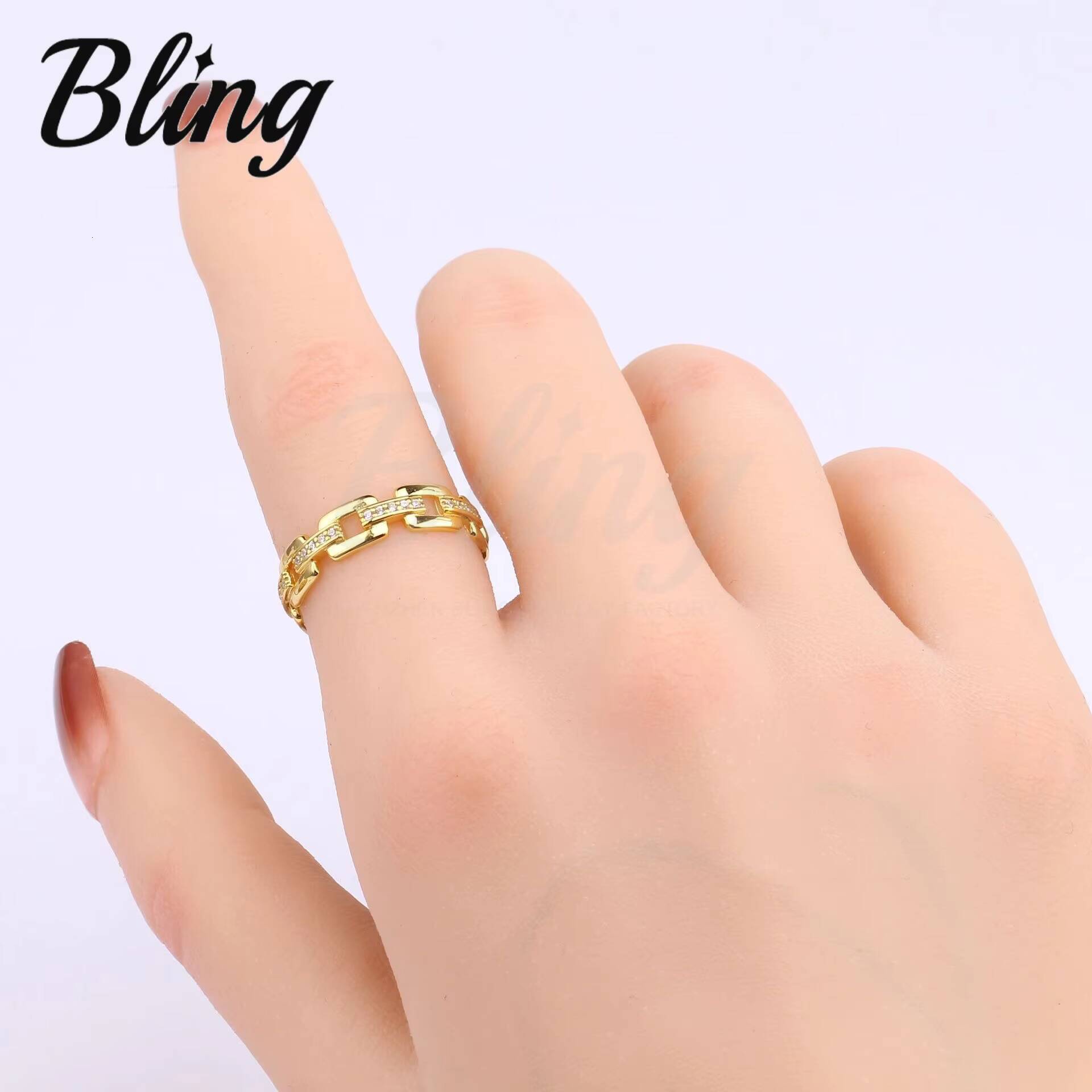 BLING Wholesale Jewelry Men Women 14k 18k Gold Plated Moissanite Lab Diamond Ring 925 Sterling Silver Bands Engagement Gift Ring