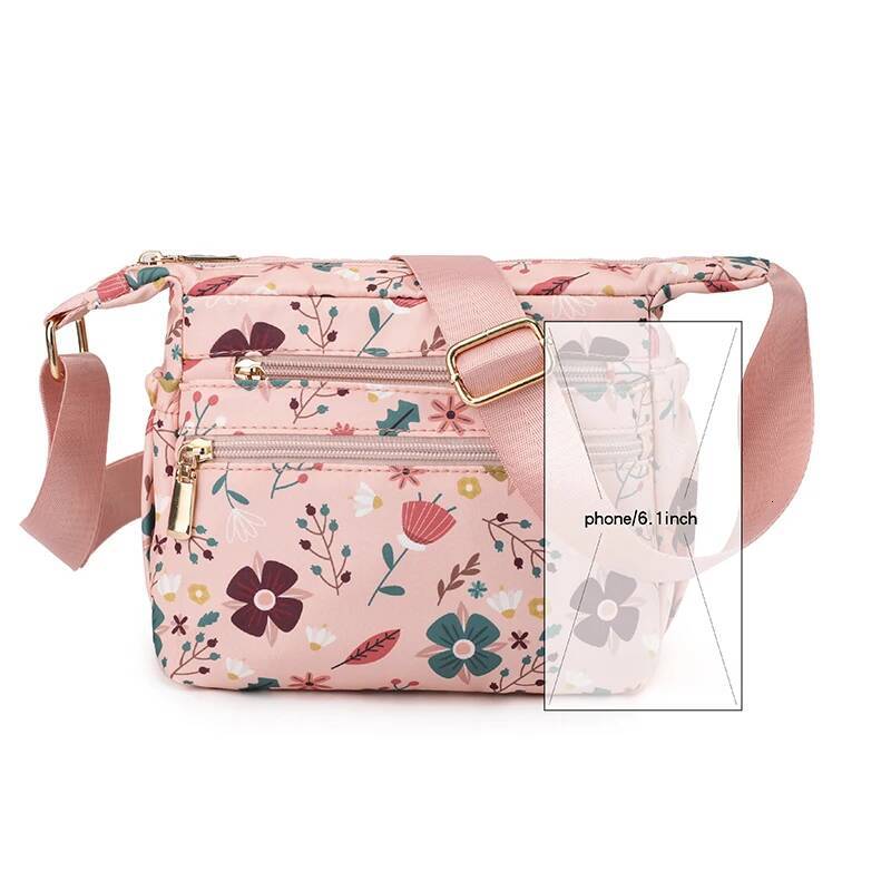 Women Crossbody New Leisure Nylon Cloth Handbags Multi-pocket Ladies Shoulder Travel Tote Bag Summer Bags for Woman
