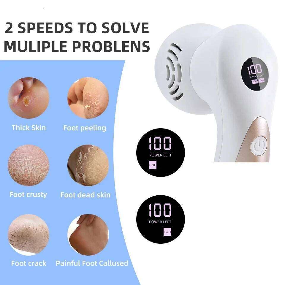 Electric File Pedicure hine Callus Remover Rechargeable Dead Skin Scrubber Polisher Grinder Foot Heel Cracked Care Tools