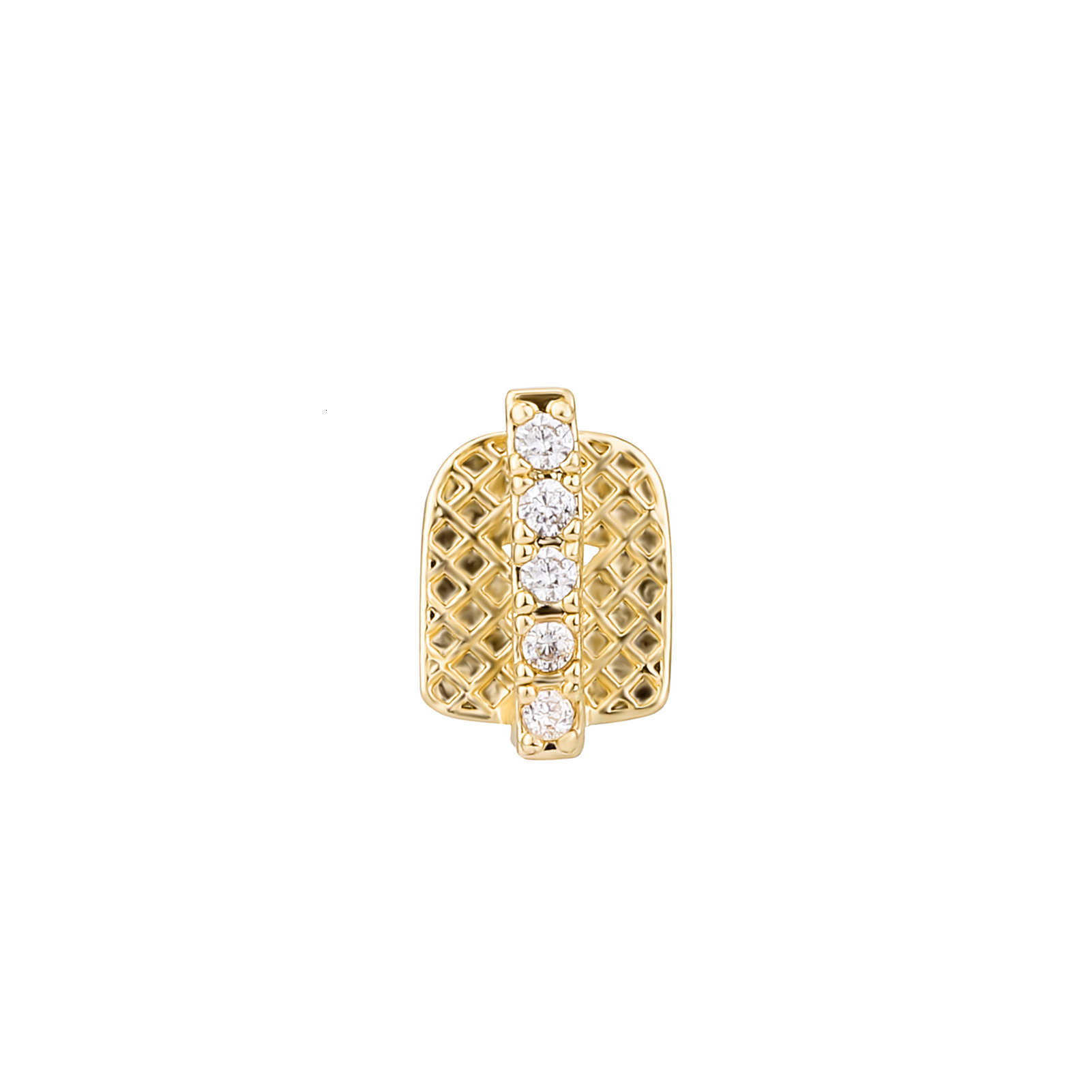 Hip Hop Single Iced Out Grillz Luxury VVS Moissanite Teeth Decoration High Quality Bling Bling