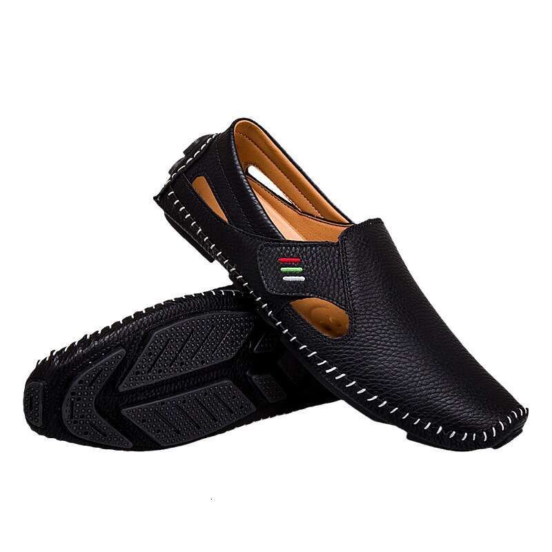 Slip-On Loafers Men's Clogs Lazy Casual Beach Outdoor Shoes Hand-Sewn Extra Large Size Men