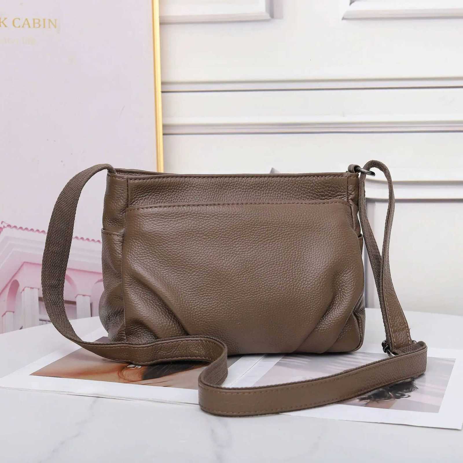 Womens Full-Grain Cowhide Leather Shoulder Bag - Spacious Convertible Tote with Multi-Compartment Organizer Commuter Handbag Y250719