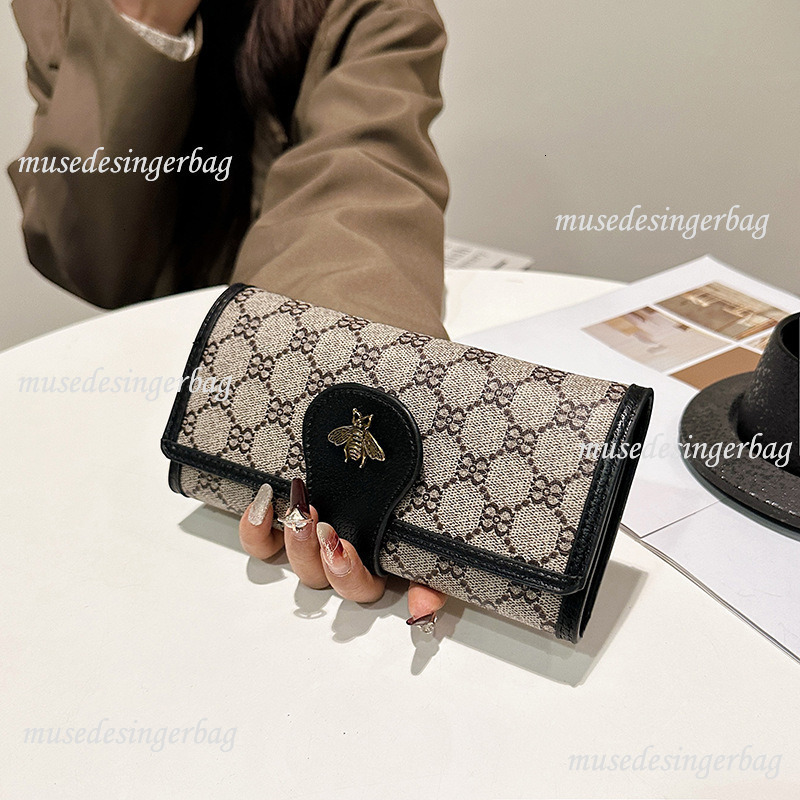 Luxury Brand Designer Purse Vintage Bee Wallet For Women Long and Short Fashion Beauty INS Style Classic Vintage Handbag Causal Bag Multiple Card Slot