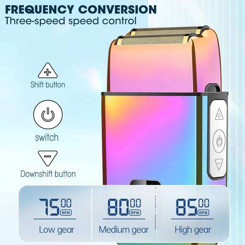 Men's professional cordless hair nose clipper, wireless LCD display grooming set, household rechargeable