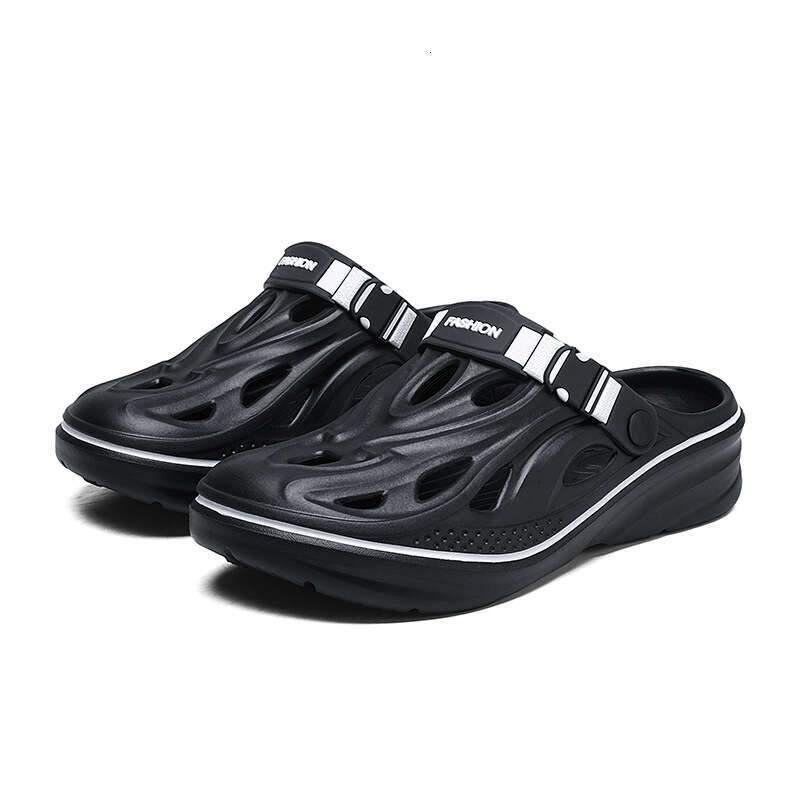 Summer New Men's Outdoor Casual Driving Beach Sandals Cushioned Non-Slip Closed-Toe Slippers Clogs for Men