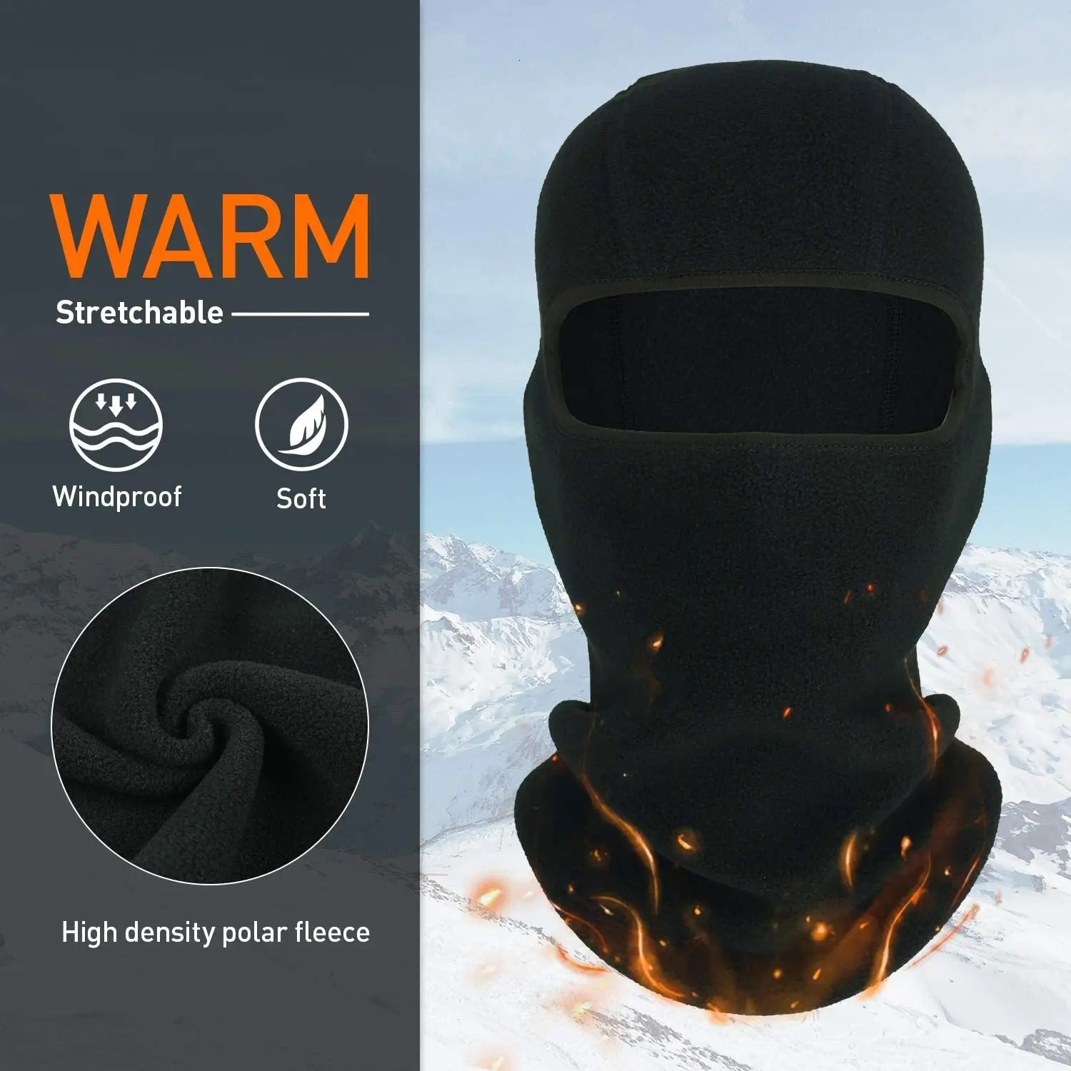 Winter Balaclava Ski Mask for Men Women Breathable Warm Face Mask Windproof Thermal Fleece Face Cover for Cold Weather 250716