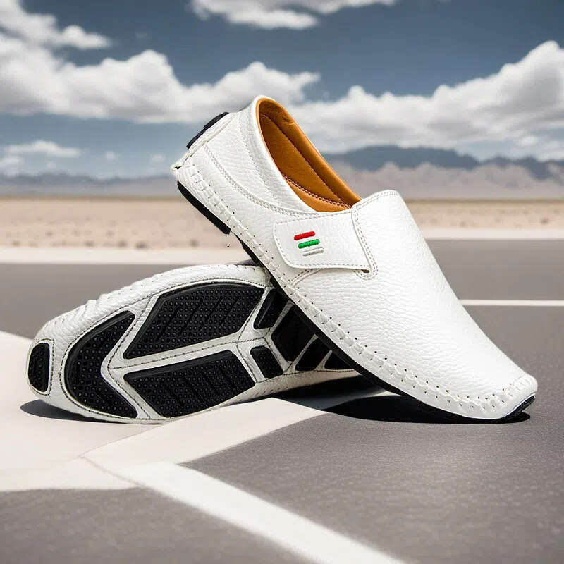 Foreign Trade Handmade Stitched Mark Line Loafers Extra Large Casual Men's Shoes