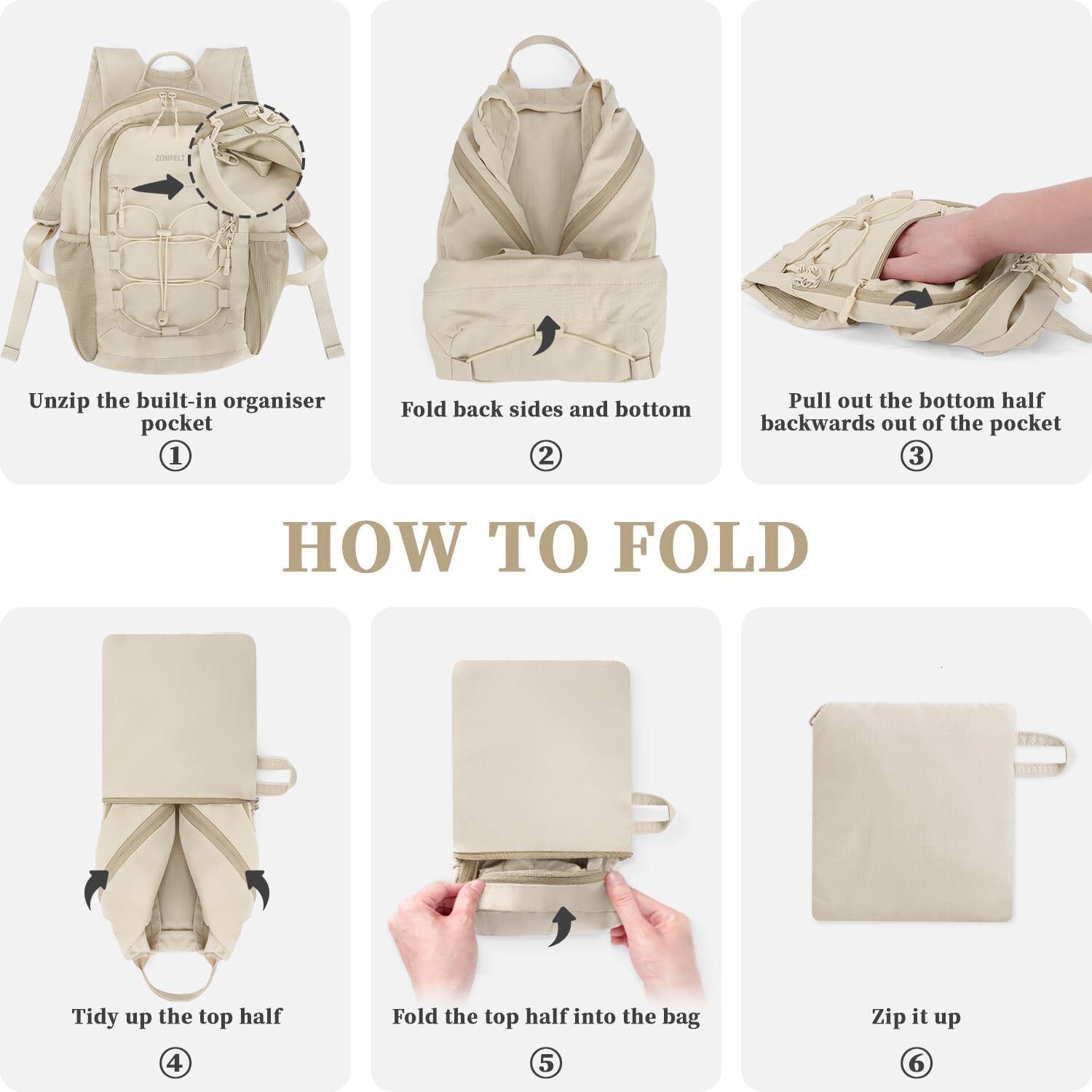 YMX ZOMFELT Hiking Women Men, 15L Lightweight Packable Backpack Trip, Water Resistant Small Travel Backpacks, Foldable daypack for Hiking, Walking, Cy