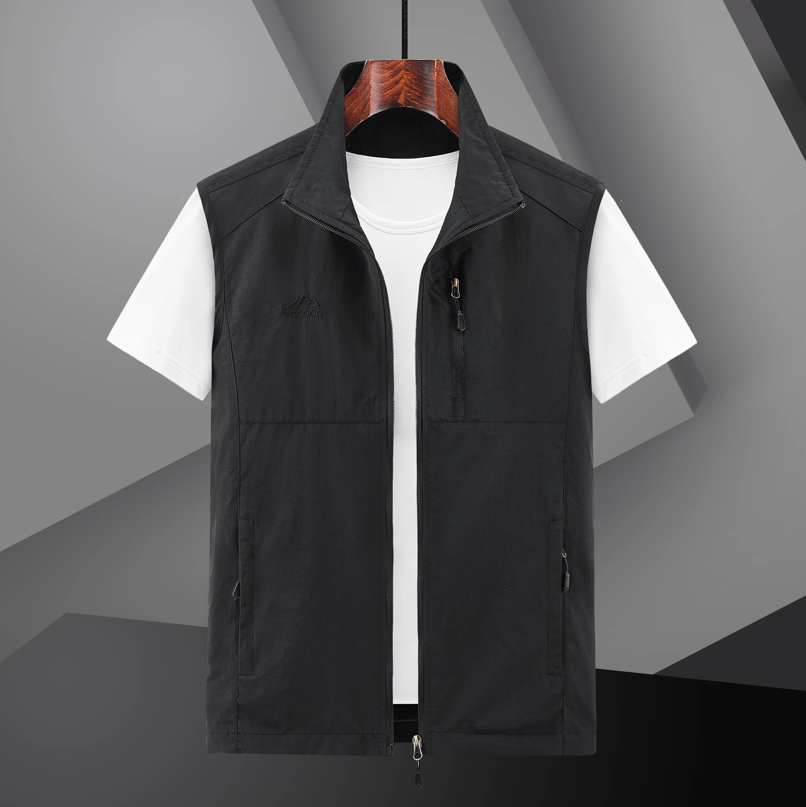 Mens Outdoor Vests Man Fish Vest Waterproof Breathable Waistcoat Men Multipockets Cargo Hiking Work Pography 250707