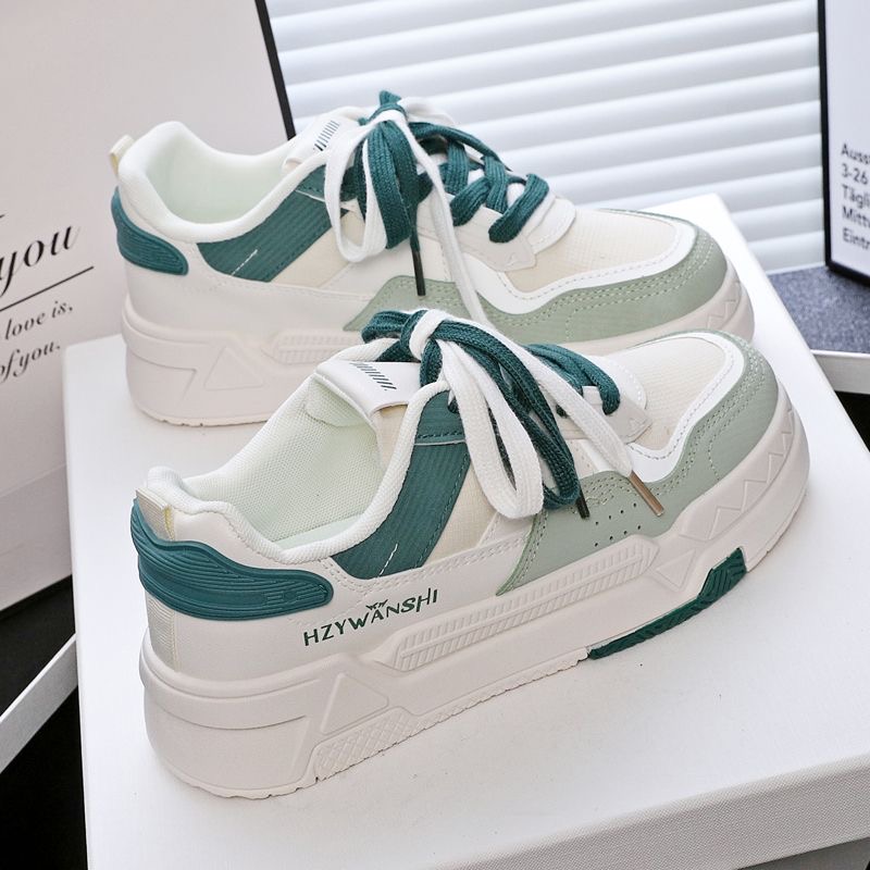 Women's Shoes Platform Sneakers Autumn New White Shoes Fashion Non Slip Casual Shoe Breathable Lace-up Women Vulcanized Shoes New Skateboarding S