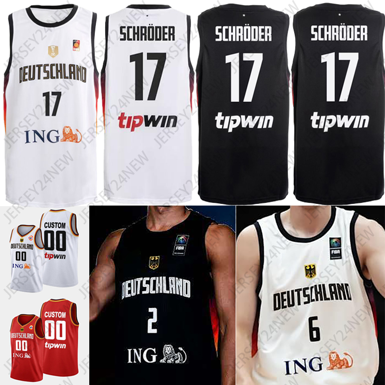 Germany 2025 FIBA World Cup Basketball Jerseys 17 Dennis Schroder 9 Franz 16 Amon Dorries Nicolas Kodjoe 14 Dirk Nowitzki Jack Kayil 10 Daniel Theis