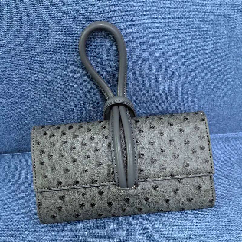 2024 New Hot Sales Handbag Women PU Pattern Brand Designer Ostrich Tote Shoulder Bag