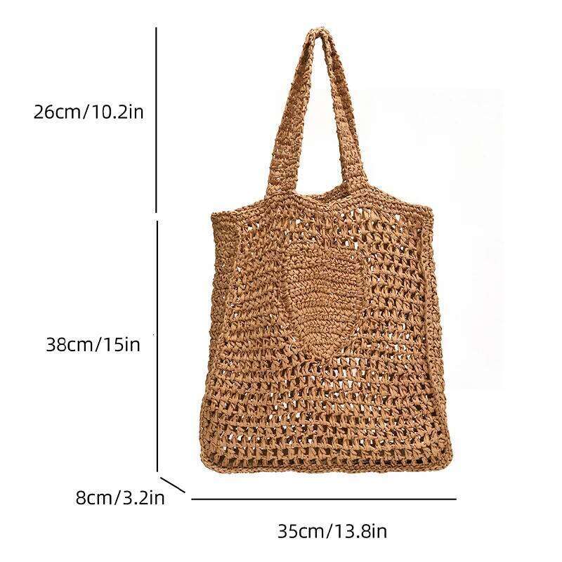 Women's Bags Designer Pure Hand-Woven Straw Bag, Excellent Quality, High-End Atmosphere On The Grade, Summer Leisure Vacation Beach