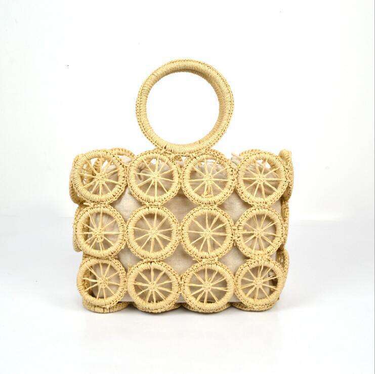 Hot Selling Vacation Straw Large Capacity Ins Beach Handheld Women's Handmade Woven Bag