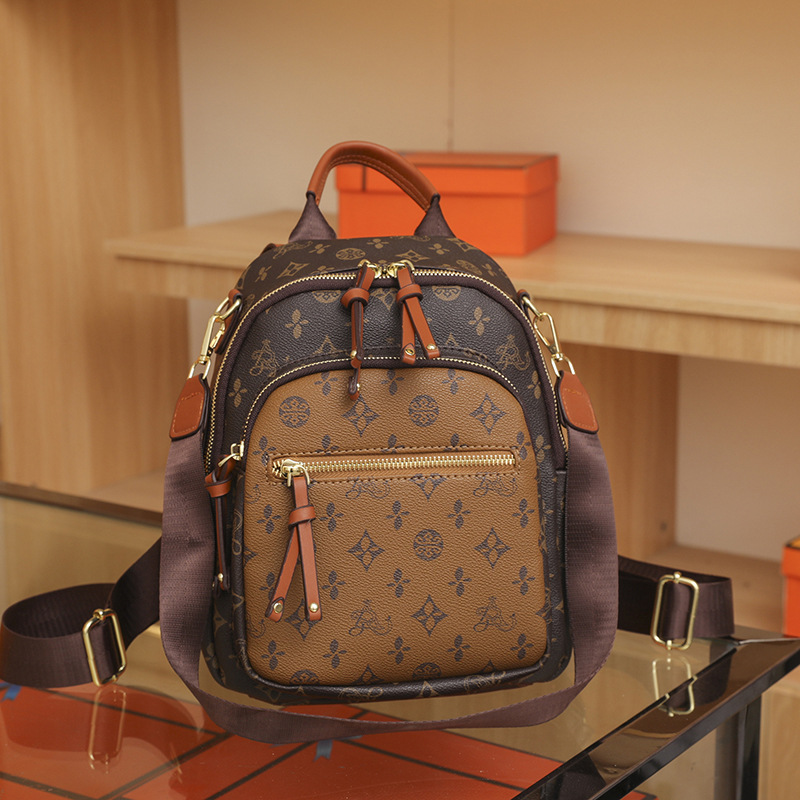 Backpacks fashion new backpacks retro printed letters large capacity travel three backpacks for women 2025