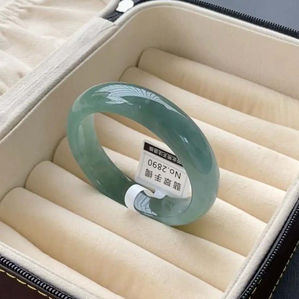 100% real green jade bangles natural handmade bracelets floating flower emerald ladies bracelet jade gift Bangles Lady PartyGift 250716