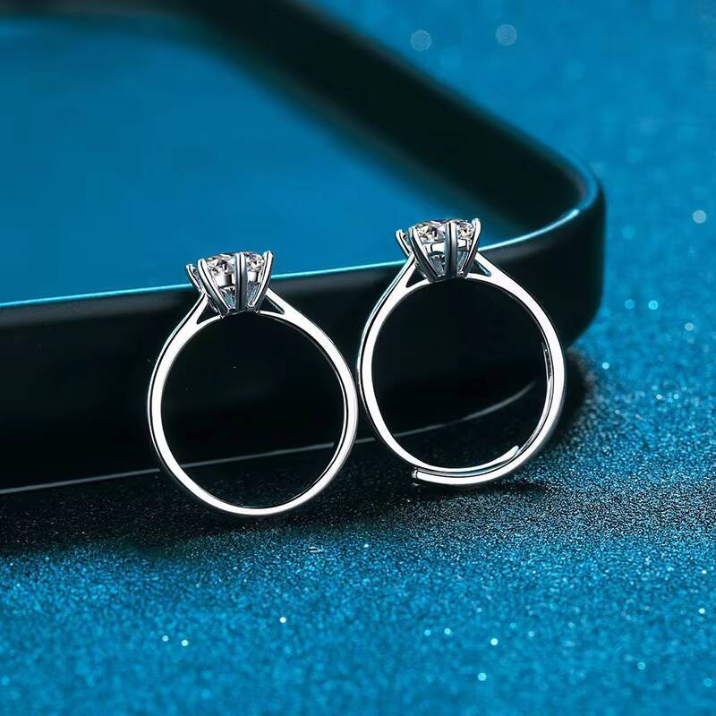 S925 Silver Moissanite Ring Elegant Proposal Ring with Advanced Temperament Elegant and Elegantly Designed