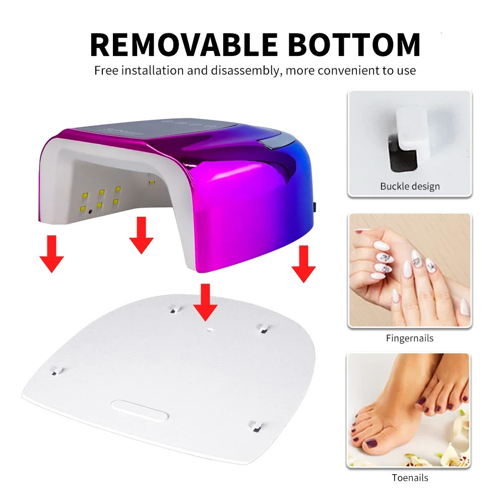48LEDS Rechargeable UV LED Nail Lamp Professional Cordless Dryer Machine for Nails Gel Polish Drying Lamp Manicure UV Light Tool 250716
