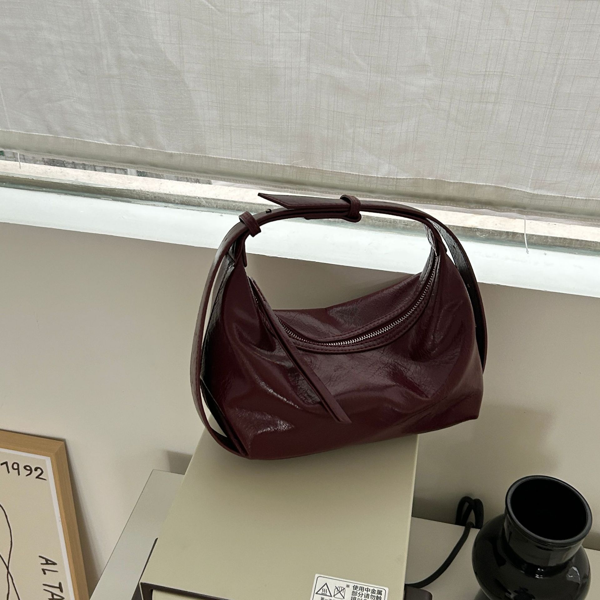 Fashion Multifunctional Handbag Niche Design Retro Style Suede Leather Shoulder Bag Cross-border Korean Version Armpit Bag Women's Designer Bag