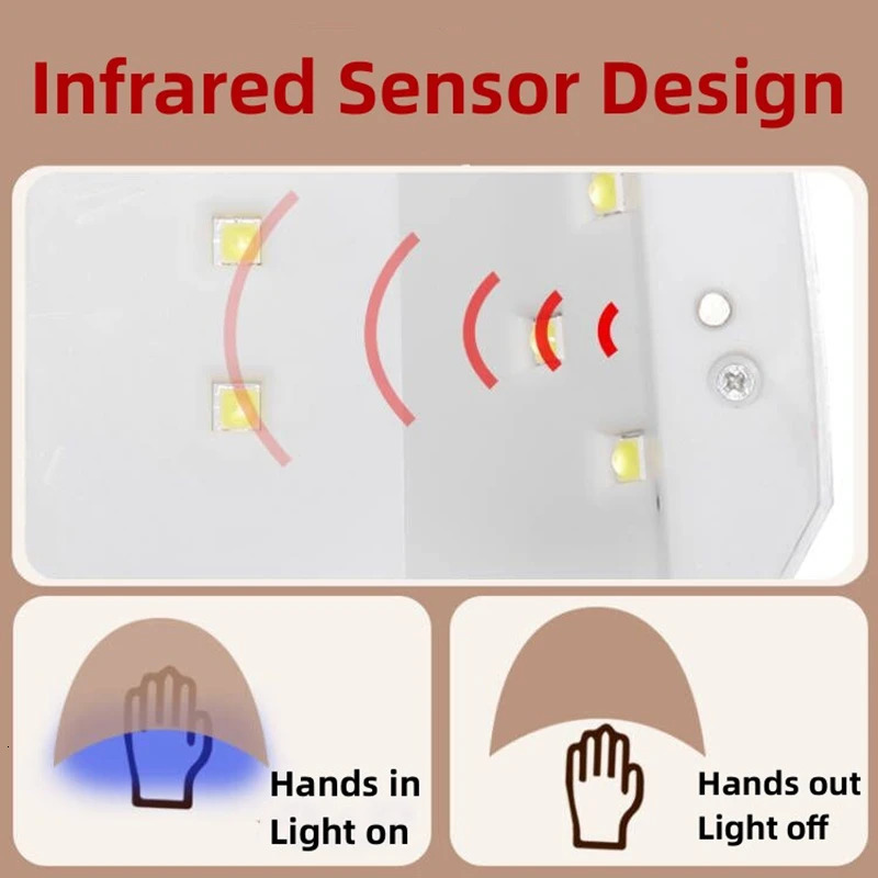 Nail Dryer LED Nail Lamp UV Lamp for Curing All Gel Nail Polish With Motion Sensing Manicure Pedicure Salon Tool 250716