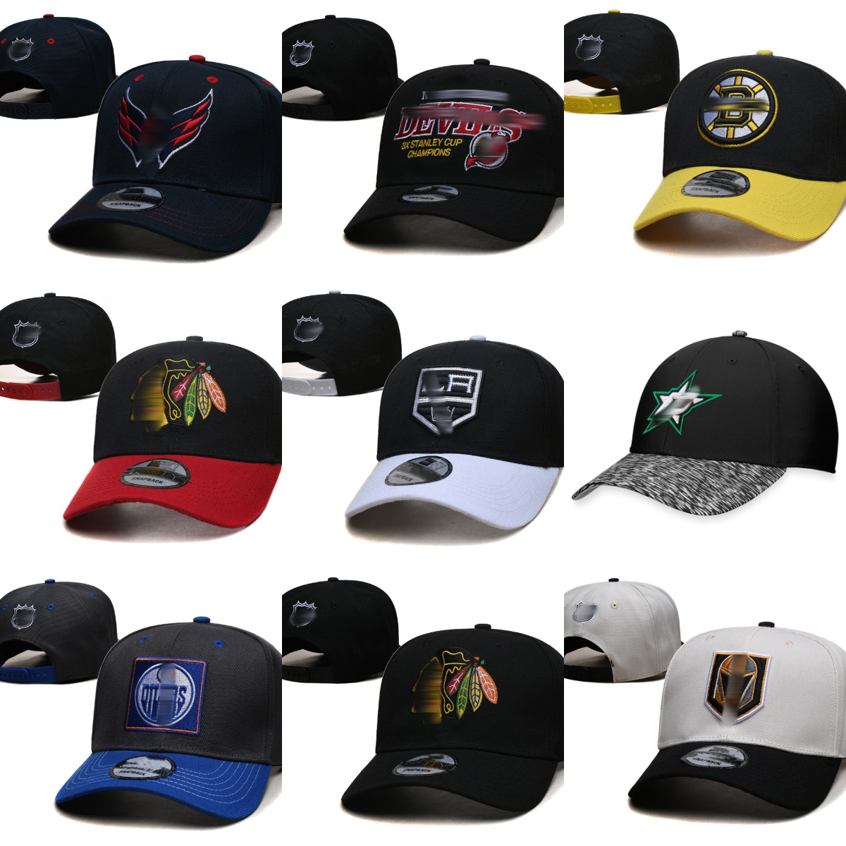 NHL Wholesales Hats Embroidery Caps For Resellers Baseball Sports Cap Designer Baseball Cap Hip-Hop Outdoor Sunscreen Cap Mens Hat Outdoor Casual